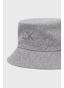 Oboustranný klobouk Calvin Klein šedá barva