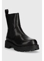 Kožené kotníkové boty Vagabond Shoemakers Cosmo 2.0 dámské, černá barva, na platformě, lehce zateplené