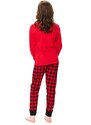 DN Nightwear Dívčí pyžamo Princess červené