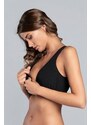 Italian Fashion Kojicí a těhotenská podprsenka Margo s krajkou černá