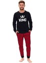 DN Nightwear Pánské pyžamo King černé