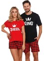 DN Nightwear Krátké dámské pyžamo Queen červené