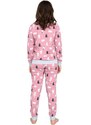 Italian Fashion Dívčí pyžamo Bami růžové s kočkami