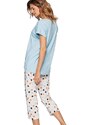 Cana Luxusní dámské pyžamo Lenka modré