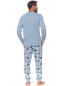 DN Nightwear Pánské pyžamo Dreams světle modré