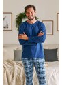 DN Nightwear Pánské pyžamo Jones modré