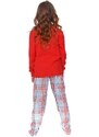 DN Nightwear Dívčí pyžamo Flow červené smile