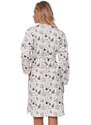 DN Nightwear Bavlněný župan Snowman bílý zateplený