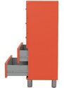 Červená lakovaná komoda Tenzo Malibu 60 x 41 cm II.