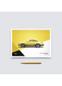 Automobilist Posters | Porsche 911 RS - 1973 - Yellow, Mini Edition, 21 x 30 cm