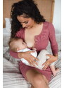 milk & love Těhotenské, kojící šaty Tummy Dusty Cedar