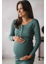 milk & love Těhotenské, kojící šaty Tummy Mint