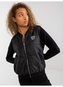 RUE PARIS ČERNÁ BOMBER MIKINA NA ZIP -BLACK