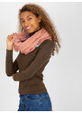 Fashionhunters Světle růžový dámský šátek s potiskem