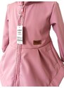 Unique Kids Softshellový kabátek - dlouhý UNIQUE girl pudrová růžová