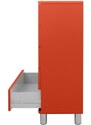 Červená lakovaná komoda Tenzo Malibu 86 x 41 cm III.