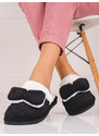 Women's slippers with bow Shelvt black