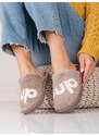 Women's slippers Shelvt warm beige