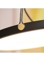 Černé kovové závěsné LED světlo Halo Design Pivot 40 cm