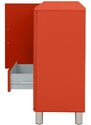 Červená lakovaná komoda Tenzo Malibu 146 x 41 cm