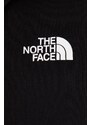 Bavlněná mikina The North Face dámská, černá barva, s kapucí, s potiskem, NF0A7X2TJK31