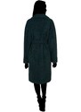 Due Linee Dámský oboustranný kabát smaragdový