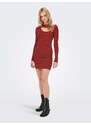 Červené pouzdrové svetrové šaty ONLY Liza - Dámské