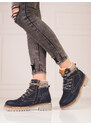 GOODIN Navy blue women's trappers Shelvt