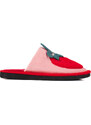 Insulated women's slippers Shelvt pink and red