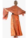 Indonésie Dlouhá sarongová sukně oranžová
