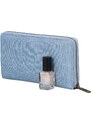 Coveri Trendová dámská koženková peněženka Sonu, světle modrá