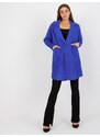 BASIC MODRÝ TEDDY COAT EVELINE S KAPSAMI -COBALT Modrá