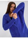 BASIC MODRÝ TEDDY COAT EVELINE S KAPSAMI -COBALT Modrá