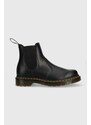 Kožené kotníkové boty Dr. Martens dámské, černá barva, na plochém podpatku, 22227001-black