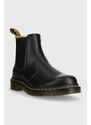 Kožené kotníkové boty Dr. Martens dámské, černá barva, na plochém podpatku, 22227001-black