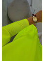 K-Fashion Oversize halenka žlutá neonová