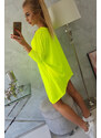 K-Fashion Oversize halenka žlutá neonová