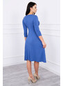 K-Fashion Šaty s výřezem pod prsy z džínoviny
