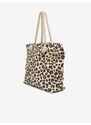 Krémová vzorovaná plážová taška Brakeburn Leopard Spot Beach Bag - Dámské