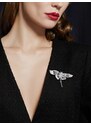 Éternelle Luxusní brož s čirými Pavé zirkony - vážka