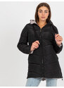 Fashionhunters Černo-béžová oboustranná zimní bunda s kapucí