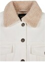 URBAN CLASSICS Ladies Oversized Sherpa Denim Jacket - offwhite raw