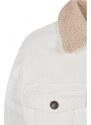 URBAN CLASSICS Ladies Oversized Sherpa Denim Jacket - offwhite raw