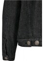 URBAN CLASSICS Ladies Oversized Sherpa Denim Jacket - black washed