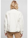 URBAN CLASSICS Ladies Oversized Sherpa Denim Jacket - offwhite raw