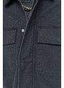 Bunda Abercrombie & Fitch pánská, šedá barva, přechodná, oversize