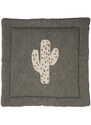 Šedá hrací deka Quax Kaktus 100 x 100 cm