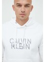 Mikina Calvin Klein pánská, bílá barva, hladká