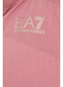 Bunda EA7 Emporio Armani dámská, růžová barva, zimní