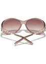 Outlet - GUESS brýle Plastic Metal Round Sunglasses hnědé Béžová